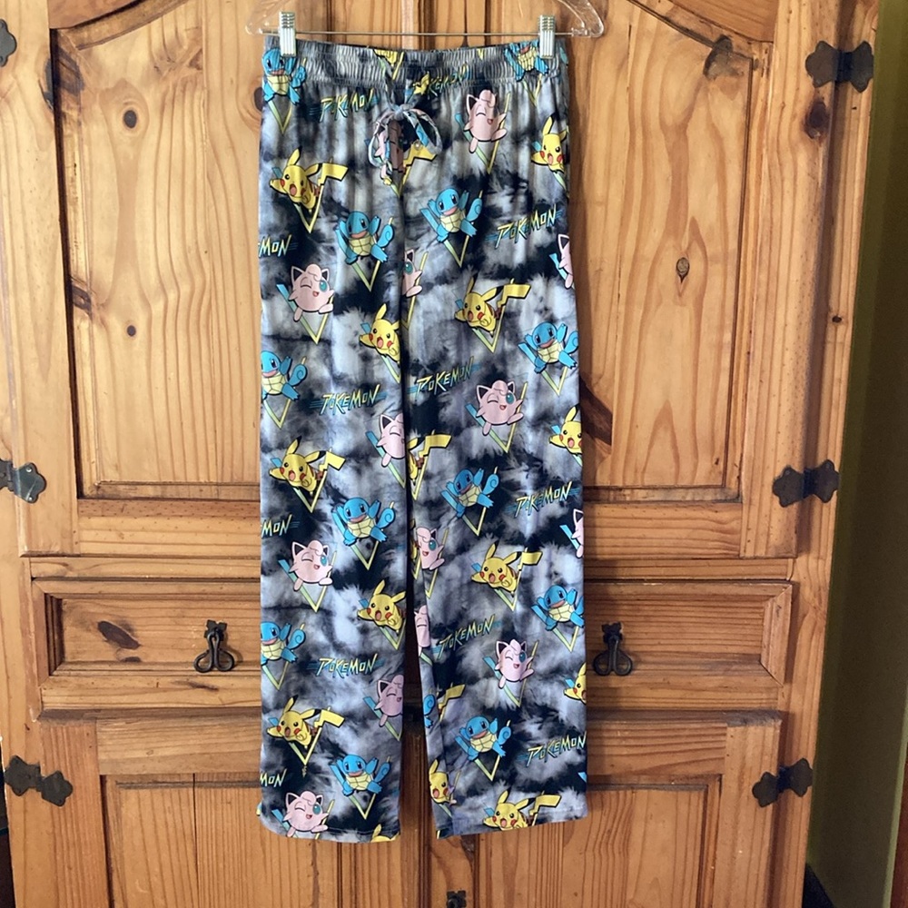 Men’s Pokémon Pikachu Squirtle gray blue pink lounge pajama pants size S